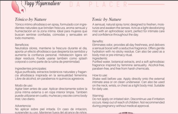 Tónico By Nature – Aceite Íntimo Hidratante & Afrodisíaco Natural